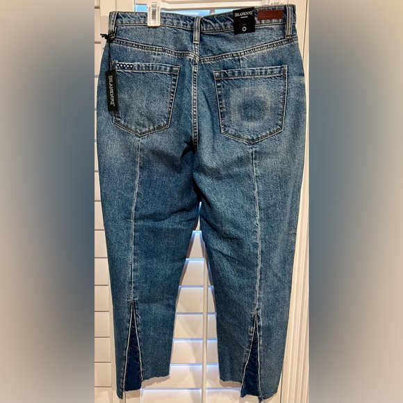 NWT Blank NYC Cinderella Story Blue Denim Distressed Hem Straight Leg Jean SZ 31 - Picture 6 of 15